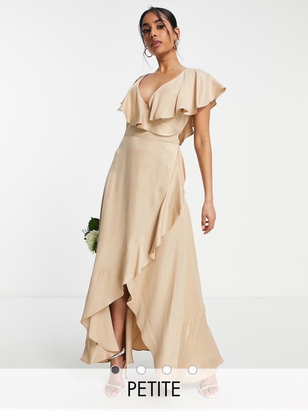 Topshop Ruffle Wrap Midi Dress
